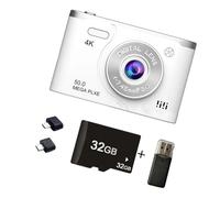 Zenlir 4K Digital Camera 6400W Pixeled 2.5in Screen Fill Light Enhances Low Light Performances For Travel Photography Portable Digital Camera