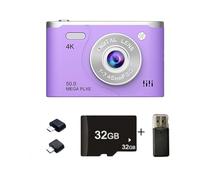 Zenlir 4K Digital Camera 6400W Pixeled 2.5in Screen Fill Light Enhances Low Light Performances For Travel Photography Portable Digital Camera