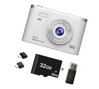 Zenlir 4K Digital Camera 6400W Pixeled 2.5in Screen Fill Light Enhances Low Light Performances For Travel Photography Portable Digital Camera