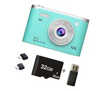 Zenlir 4K Digital Camera 6400W Pixeled 2.5in Screen Fill Light Enhances Low Light Performances For Travel Photography Portable Digital Camera