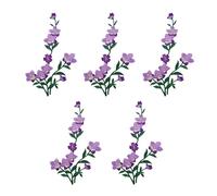 Zenlir 5 parches bordados para planchar con flores bordadas para vestidos de novia, ropa, vaqueros, chaquetas, bolsas