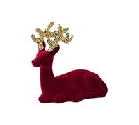 Zenlir Decoración de Navidad, figura realista de reno, centro de mesa con diseño de ciervo, para Navidad, vacaciones, invierno, manto, centros de mesa