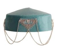 Zenlir Sombrero étnico kazajo con flecos para la cabeza tradicional y modernidad para amantes de la cultura y participantes en eventos