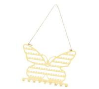 Zenlir Soporte de pared de metal resistente con diseño de mariposa para organizar collares y aretes