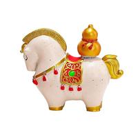 Zenlir Zodiacs - Resinas de caballo para decoración del hogar, oficina, regalo de Año Nuevo o estante de escritorio, festividades, resinas de regalo, estatua de caballo