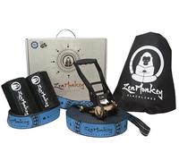 ZenMonkey Slackline Kit con Protectores de árboles, Bolsa de Transporte de Tela e Instrucciones (Idioma español no garantizado), 60 pies, fácil instalación para la Familia, niños y Adultos