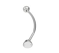 Zenna Home NeverRust Rustproof Dual Mount Curved Shower Rod Barra de Ducha, Aluminio, Níquel Cepillado, 32" - 40" stall Sized