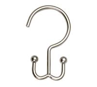 Zenna Home ZPC Zenith Products ss88albn, Doble de Aluminio NeverRust Ducha Ganchos, níquel, níquel, Talla única