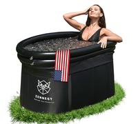 ZENNEST XL Bañera de Hielo Ovalada 150 cm - Bañera Hielo Exterior Inflable y Plegable, Ice Bath para Crioterapia - Ingeniería Alemana con Aislamiento de 6 Capas y eBook Incluido