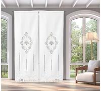 Zenoni & Colombi Par de Cortinas Bordadas a Mano Mary's Rose Made in Italy Mixto Lino (58 x 150)