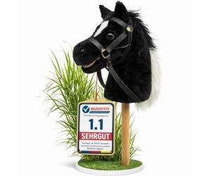 Zenovia Hobby Horse - Caballo de bastón para competir a partir de 3 a 7 años, sin ruedas, asas ni ruidos, realista y ligero, para hobby horsing, en caja de regalo