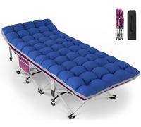 ZENPETIO Cuna Plegable para Acampar, cunas portátiles para Dormir con Almohada y Bolsa de Transporte, Oxford de Doble Capa 1200D, Camping, Piscina, Playa, Patio, Cuna de Camping