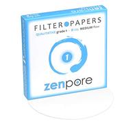 zenpore Papel de filtro de laboratorio de 12,5 cm, grado cualitativo estándar 1 - Flujo medio 125 mm (100 discos)