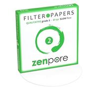 zenpore Papel de filtro de laboratorio de 15 cm, grado cualitativo estándar 2 - Flujo lento 150 mm (100 discos)