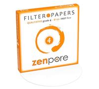 zenpore Papel de filtro de laboratorio de 15 cm, grado cualitativo estándar 4 - Flujo rápido 150 mm (100 discos)