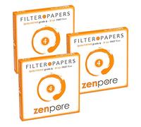 zenpore Papel de filtro de laboratorio de 15 cm, grado cualitativo estándar 4 - flujo rápido 150 mm (juego de 3 x 100 discos)