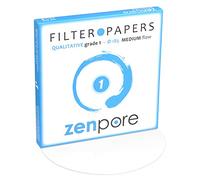 zenpore Papel de filtro de laboratorio de 18,5 cm, grado cualitativo estándar 1 - Flujo medio 185 mm (100 discos)