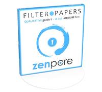zenpore Papel de filtro de laboratorio de 24 cm, grado cualitativo estándar 1 - Flujo medio 240 mm (100 discos)