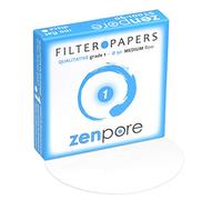 zenpore Papel de filtro de laboratorio de 9 cm, grado cualitativo estándar 1 - Flujo medio 90 mm (100 discos)
