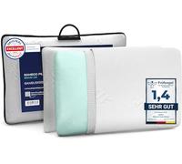 ZenPur Almohada Viscoelástica, Almohada Ortopédica con Funda de Bambú, Suave, 2 uds, Almohada Cervical Ideal para Dormir de Lado una Alineación Óptima del Cuello, Columna Vertebral
