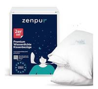 ZenPur Protector Almohada Algodón Impermeable [Set de 2] Funda Almohada Antiácaros, Hipoalergénica y Transpirable con Tratamiento Bi-ome® Hechas en Europa Garantía de por Vida 50x75 cm