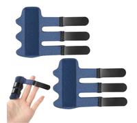 ZENQARI 2 Piezas Férulas de Dedos Mejoradas Protector Dedo Dedo en Gatillo Vendaje Dedo con Correa Ajustable para Dedos Rotos y Artrosis (Azul)