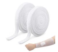 ZENQARI 2 Unidades Venda Tubular Elástica de Malla Transpirable, Vendaje de Alta Elasticidad para Deporte, Cuidado Médico, Hogar y Aire Libre, 2m Largo, Blanco
