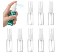 ZENQARI 8 Atomizador de Viaje, Botella de Spray de Cosméticos 15ml, Frasco de Nebulización Plástico PET Transparente, para Viajes de Negocios, Fitness, Cuidado de la Piel, Camping