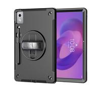 ZenRich Funda para Lenovo Idea Tab Pro de 12,7”, a prueba de golpes de alta resistencia con soporte giratorio de 360°, correa de mano, cinturón para el hombro, para Lenovo Idea Tab Pro (2025) negro