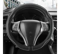 ZenRide Funda de cuero para volante de coche, antideslizante, segura, suave, transpirable, resistente, gruesa, envolvente completa, estilo deportivo, accesorios universales para automóvil para mujeres