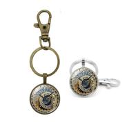 ZENRUIMING 2 llaveros de reloj de Praga, llavero de recuerdo de turismo de Praga, accesorio de mochila para coche