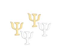 ZENRUIMING 4 pines de solapa con símbolo de psicología, psicología, psiquiatría, símbolo del alfabeto griego, pines de aleación psicológica, para psicólogos, profesores y académicos