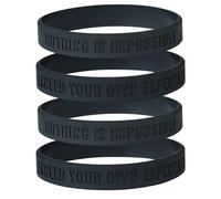 ZENRUIMING 4 pulseras inspiradoras de silicona, nada es imposible, supera tus propias pulseras de goma, pulseras deportivas para hombres y mujeres, talla única, silicona, sin piedras preciosas, One