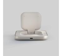 Zens Magnetic Nightstand Wireless Charger (2026), cargador inalámbrico MagSafe y Qi2 15 W para iPhone/AirPods, incluye adaptador de corriente de 20 W (EU/UK/US) y cable integrado de 1,5 m, Blanco