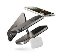 Otterbox Zens Quattro Wireless Charger Pro 4, Cargador inalámbrico MagSafe y Qi2 de 15 W para iPhone/AirPods, Incluye Adaptador de Corriente de 65 W (EU/UK/US) y Cable Integrado de 1,5 m, Negro