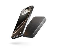 Zens Slim Aluminium Power Bank Qi2 10k mAh, Cargador inalámbrico MagSafe de 15 W para iPhone 16/15/14/13/12 y AirPods, Incluye Cable USB C-C de 30 cm, Negro