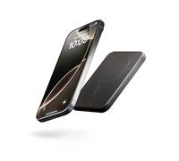 Zens Slim Aluminium Power Bank Qi2 5k mAh, Cargador inalámbrico MagSafe de 15 W para iPhone 16/15/14/13/12 y AirPods, Incluye Cable USB C-C de 30 cm, Negro