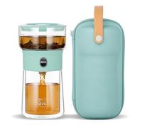 ZENS Tetera de cristal con infusor mágico de un toque