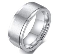 ZENSE - Anillo giratorio para hombre en plata mate ZR0158