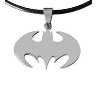 ZENSE - Collar con colgante de murciélago, estilo superhéroe, inspirado en el universo del cómic, con un lado brillante y otro cepillado ZP0259