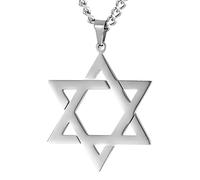 ZENSE - Collar Estrella de David de plata para hombre ZP0233 - Con cadena 51cm