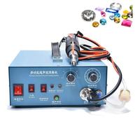 ZenSeFarin 500W Máquina Fijadora Diamantes Imitación Y Perlas con 8 Brocas Sin Pegamento 50-80 Piezas/Min Hot Fix Rhinestone Wand Setter Tool Crystal Bling Machine para Ropa Calzado Manualidades