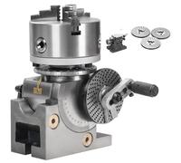 ZenSeFarin Cabezal Divisor De 4/5/6 Pulgadas con Mandril De 3 Mordazas, Cabezal Divisor De Precisión para Fresadora, Mesa Giratoria De 0-90°, Juego De Fresado con Contrapunto 5in/125mmchuck