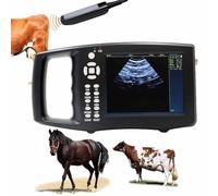 ZenSeFarin Escáner de Ultrasonido Veterinario, Veterinario Portátil B-Ultra Máquina de Escáner con 6,5 MHz Rectal Sonda 4 Campos de Color para Ganado Vacuno,Equino,Camello Prueba de Embarazo