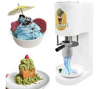ZenSeFarin Máquina De Hacer Helados Eléctrica, Máquina para Hacer Helado Gelato 4 Moldes Intercambiables, Tolva De 420 Ml, Asa Cómoda Y Arranque con Un Solo Clic for Heladerías Y Postres White