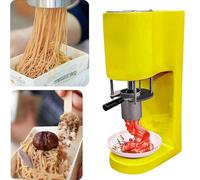 ZenSeFarin Máquina Eléctrica para Hacer Helados Y Helados Cremosos,Prensa Comercial para Espaguetis,Máquina para Hacer Helado Italiano con 4 Moldes De Acero Inoxidable De Diferentes Yellow
