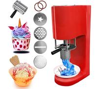 ZenSeFarin Máquina Helado Espagueti Comercial,Máquina para Hacer Fideos para Helados con 4 Moldes for Fideos,Tolva Extraíble 420 Ml,Chasis Estable,Asa Cómoda Y Arranque con Un Solo Clic Red