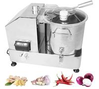ZenSeFarin Procesador Alimentos Comercial,Picador Verduras Automático Escritorio 6L/9L/12L,Extraíble,Fácil Limpiar,Molinillo De Granos De Acero Inoxidable,para Pimienta,Rábano,Maní,Relleno 9L