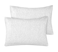 Zenssia Juego de 2 fundas de almohada de algodón orgánico para niños pequeños, 13 x 18 pulgadas con cierre de sobre, suave y transpirable, color gris liso