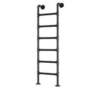 ZENSTYW Escalera De Ático Colgante De Pared,Escalera De Escape De Incendios,Color Negro,Escalera para Literas Domésticas,para Sótano,Biblioteca,Dormitorios(5.9ft)